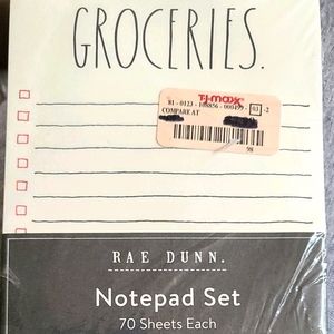 Rae Dunn Groceries/Shop lists
